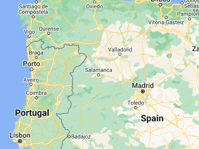 Map showing location of Salamanca (40.96667, -5.65)