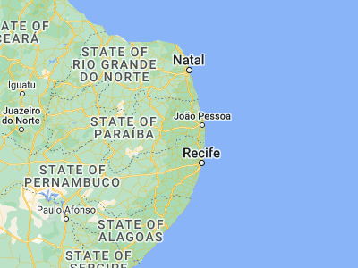 Map showing location of Salgado de São Félix (-7.35694, -35.44056)