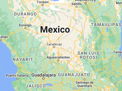 Map showing location of Salitral de Carreras (22.86605, -102.08305)