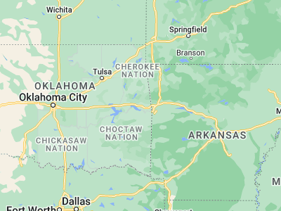 Map showing location of Sallisaw (35.46037, -94.78745)