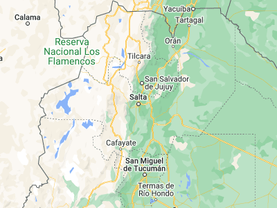 Map showing location of Salta (-24.7859, -65.41166)