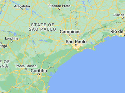 Map showing location of Salto de Pirapora (-23.64889, -47.57333)