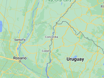 Map showing location of Salto (-31.38333, -57.96667)