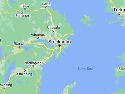 Map showing location of Saltsjöbaden (59.28333, 18.3)