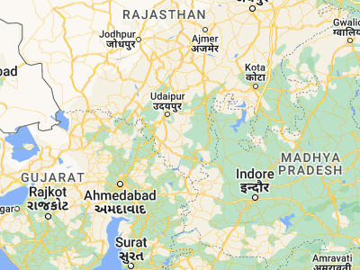 Map showing location of Sālūmbar (24.13524, 74.04442)