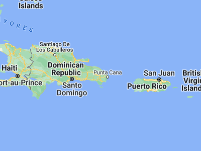 Map showing location of Salvaleón de Higüey (18.61501, -68.70798)