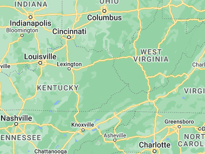Map showing location of Salyersville (37.75259, -83.06878)