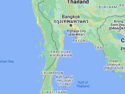 Map showing location of Sam Roi Yot (12.27081, 99.87203)