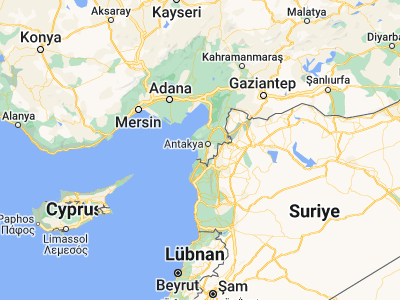 Map showing location of Samandağı (36.08419, 35.97714)