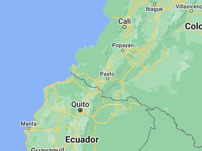 Map showing location of Samaniego (1.3385, -77.5957)
