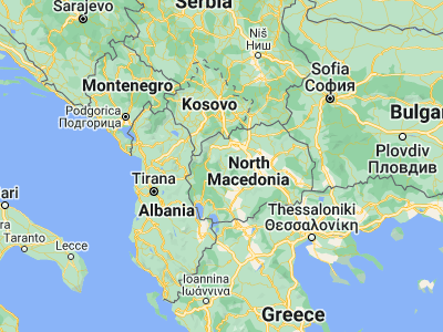 Map showing location of Samokov (41.68361, 21.14417)