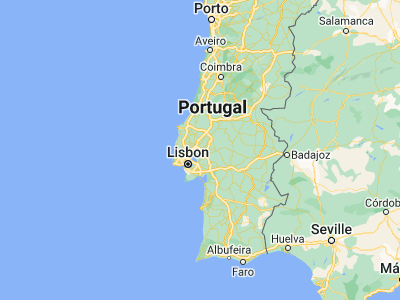 Map showing location of Samora Correia (38.93709, -8.87178)