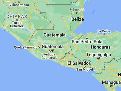 Map showing location of San Agustín Acasaguastlán (14.95, -89.96667)