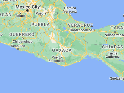 Map showing location of San Agustin de las Juntas (17.00389, -96.70806)