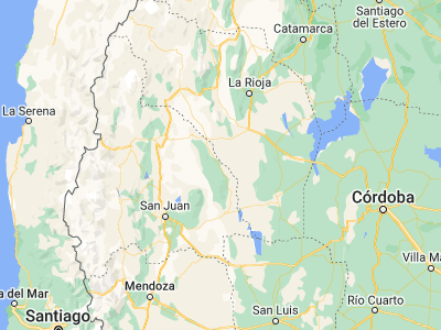 Map showing location of San Agustín de Valle Fértil (-30.63353, -67.46821)