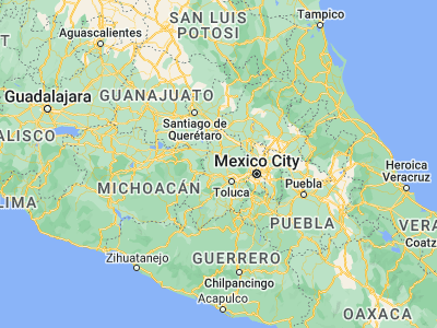 Map showing location of San Agustín Mextepec (19.63333, -99.92583)