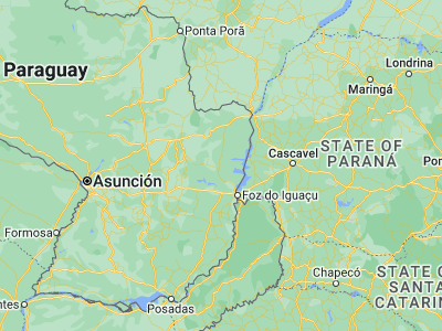 Map showing location of San Alberto (-24.96667, -54.9)