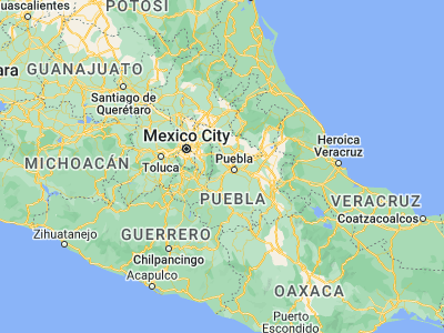 Map showing location of San Andrés Calpan (19.10391, -98.45796)