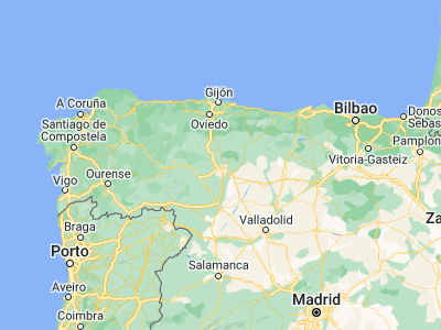 Map showing location of San Andrés del Rabanedo (42.61174, -5.61671)