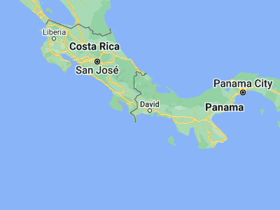 Map showing location of San Andrés (8.6, -82.73333)