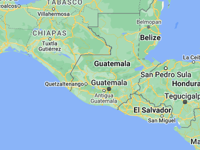 Map showing location of San Andrés Sajcabajá (15.21667, -90.91667)