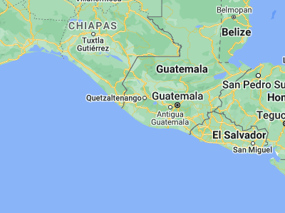 Map showing location of San Andrés Villa Seca (14.56667, -91.58333)