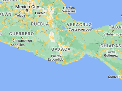 Map showing location of San Antonio de la Cal (17.03083, -96.6975)