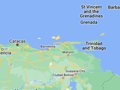 Map showing location of San Antonio del Golfo (10.44155, -63.78961)