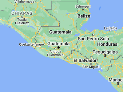 Map showing location of San Antonio La Paz (14.74972, -90.28667)
