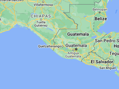 Map showing location of San Antonio Sacatepéquez (14.96667, -91.73333)
