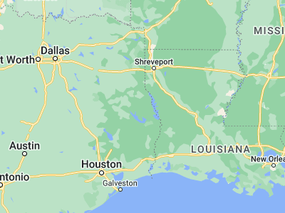 Map showing location of San Augustine (31.5299, -94.10603)