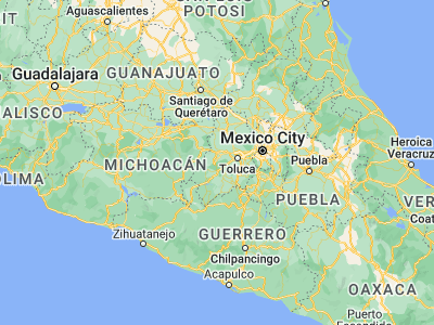 Map showing location of San Bartolo (19.18333, -100.05)