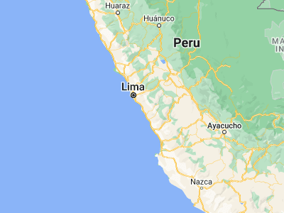 Map showing location of San Bartolo (-12.38333, -76.78333)