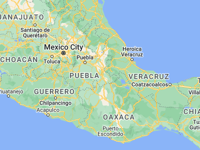 Map showing location of San Bartolo Teontepec (18.48924, -97.52598)