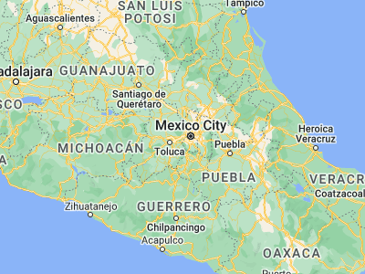 Map showing location of San Bartolomé Coatepec (19.39472, -99.31306)