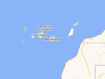 Map showing location of San Bartolomé (27.92481, -15.57329)