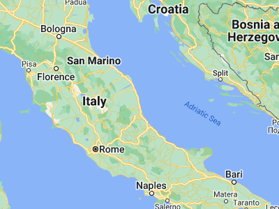Map showing location of San Benedetto del Tronto (42.94562, 13.88157)