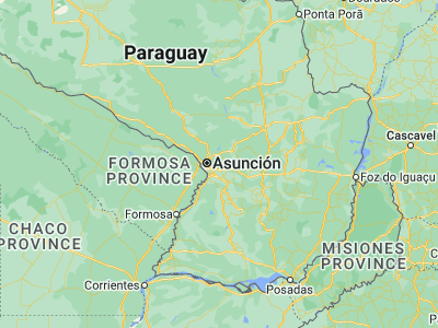 Map showing location of San Bernardino (-25.31067, -57.29628)