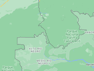 Map showing location of San Carlos de Río Negro (1.91667, -67.06667)