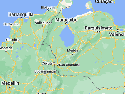 Map showing location of San Carlos del Zulia (9.00003, -71.91352)