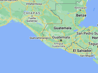 Map showing location of San Carlos Sija (14.98333, -91.55)