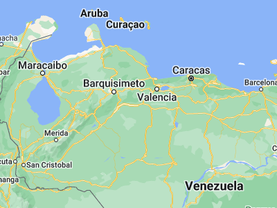 Map showing location of San Carlos (9.66124, -68.58268)
