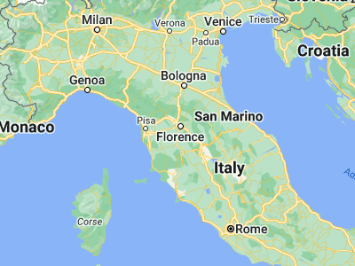 Map showing location of San Casciano in Val di Pesa (43.65905, 11.18952)