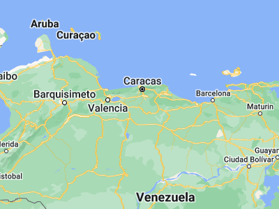 Map showing location of San Casimiro (10.00169, -67.01464)