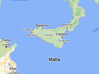 Map showing location of San Cataldo (37.48412, 13.98542)