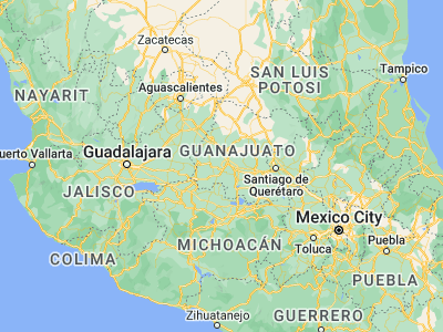 Map showing location of San Cristóbal (20.65795, -101.47583)