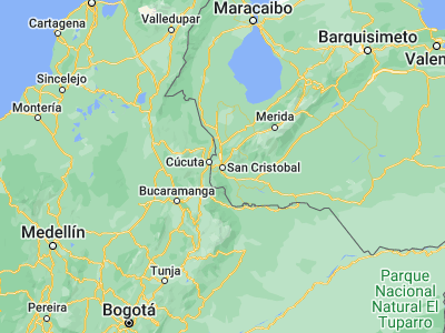 Map showing location of San Cristóbal (7.76694, -72.225)
