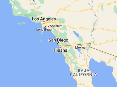 Map showing location of San Diego (32.71533, -117.15726)