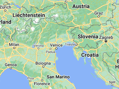 Map showing location of San Donà di Piave (45.63167, 12.56944)