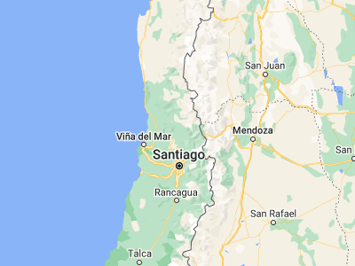 Map showing location of San Felipe (-32.75, -70.73333)